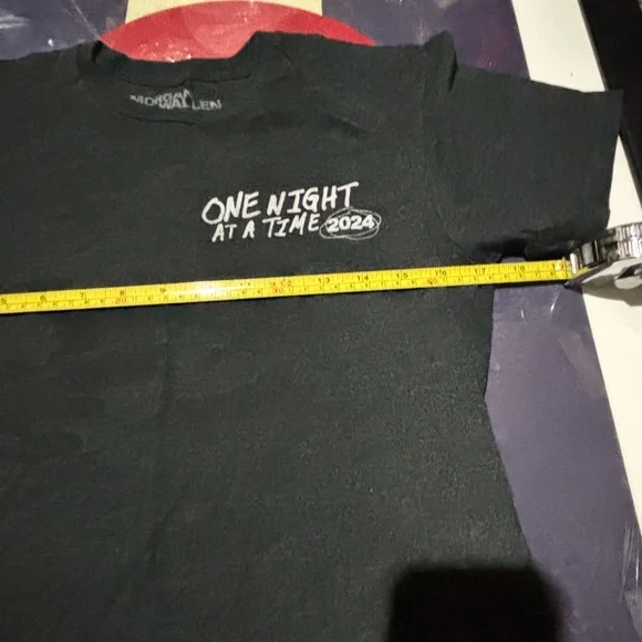 One Night At A Time 2024 Black Graphic Short-Sleeve Tee - Picture 4 of 5